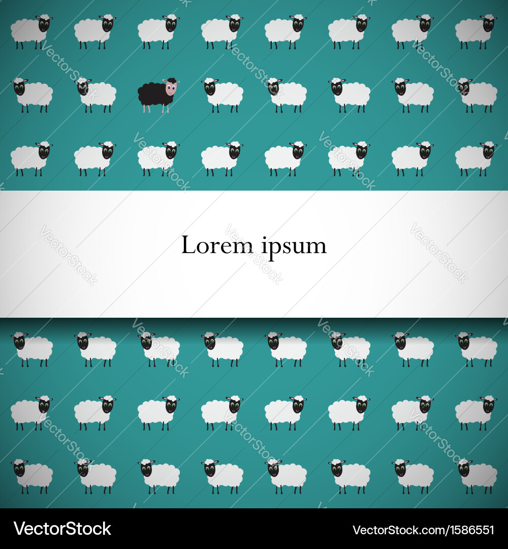 Seamless pattern with sheep vector image