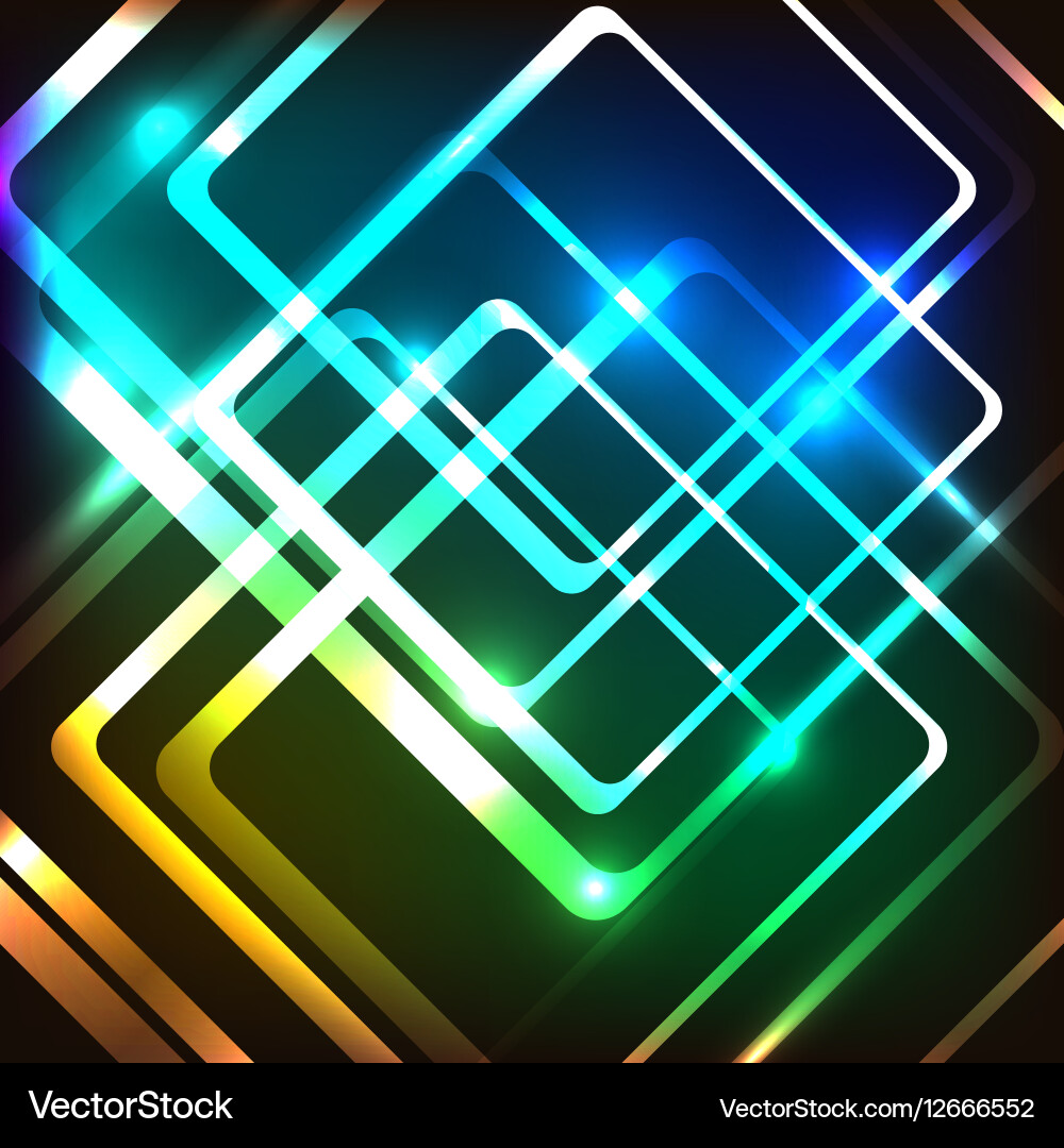 Abstract colorful background with glowing rounded vector image