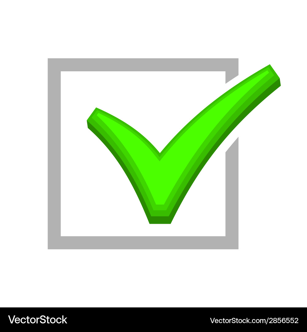 Checked Box with Checkmark vector image