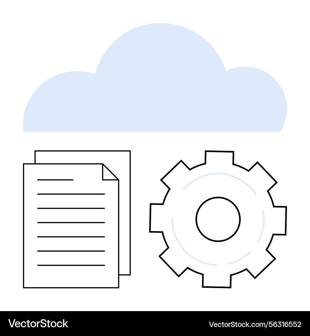 Cloud Data & Workflow vector image