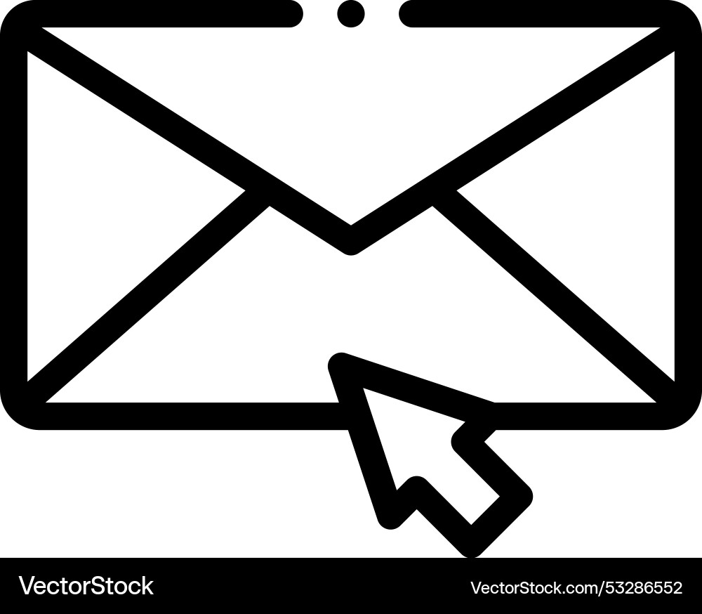 Email icon thin linear style design isolated Vector Image