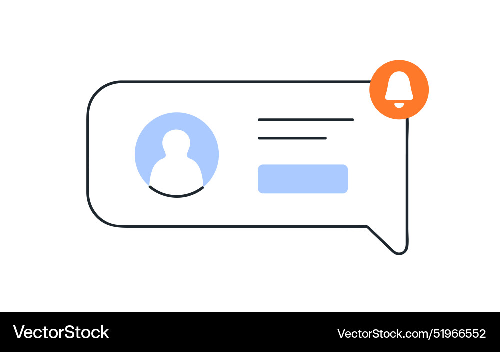 New message notification receiving online comment New message notification receiving online comment vector image