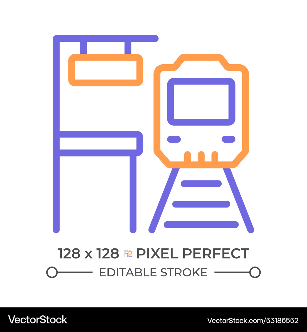 Platform two color line icon Platform two color line icon vector image
