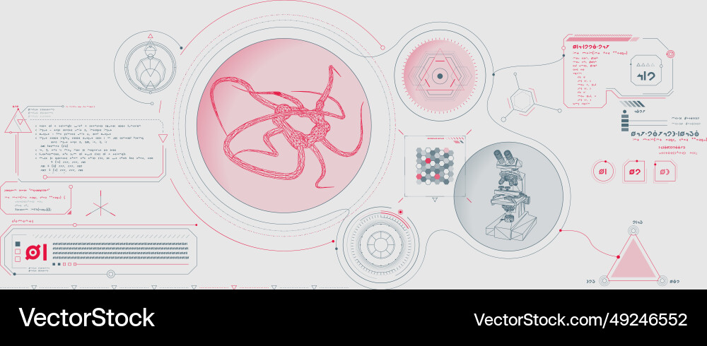 Scientific research data processing interface Scientific research data processing interface Vector Image