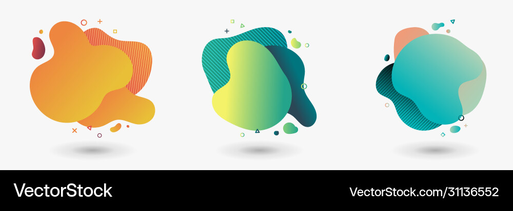 Set abstract modern graphic elements gradient Set abstract modern graphic elements gradient vector image