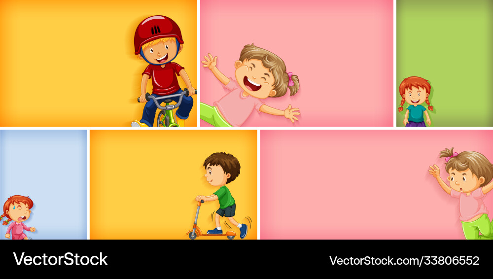 Set different kid characters Vector Image