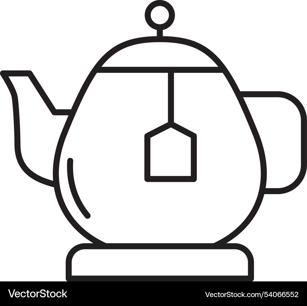 Teapot line icon design Vector Image