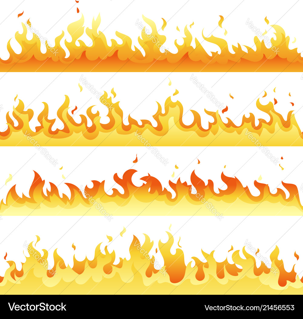 Dynamic Flame Set - Fire & Heat Vector Image