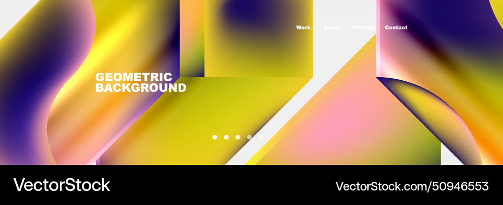 Minimal geometric web site page template design Vector Image
