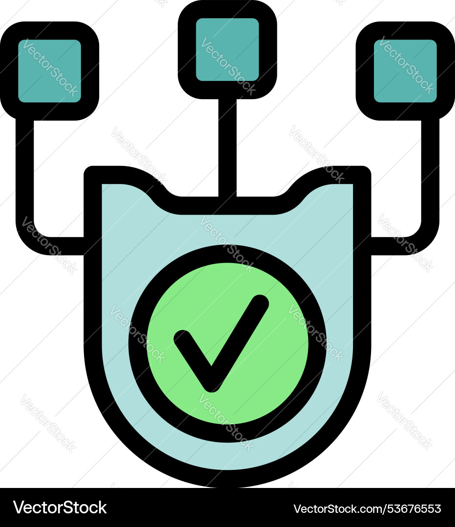 Network security system showing approved access Network security system showing approved access vector image