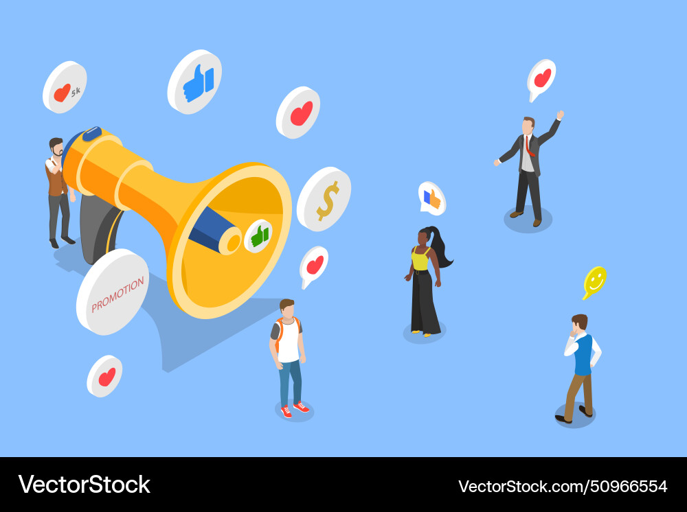 3d isometric flat of business Royalty Free Vector Image