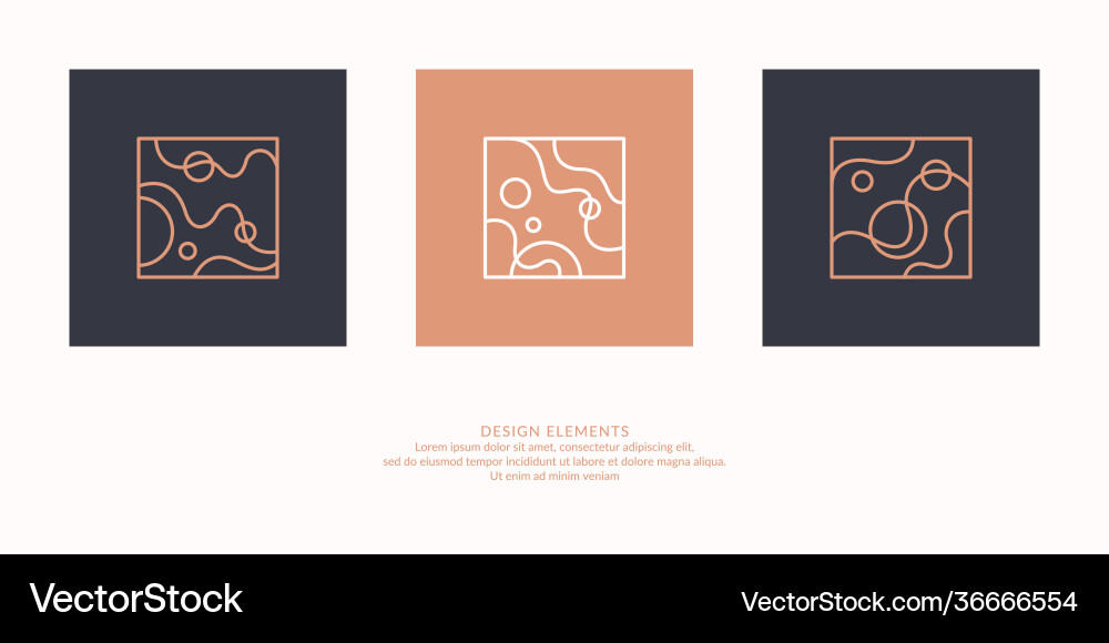 A set modern backgrounds with abstract elements vector image