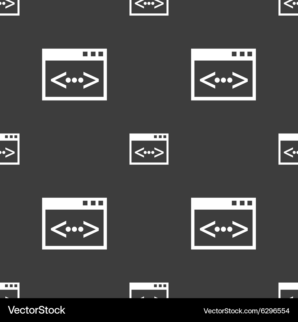 Code sign icon programmer symbol seamless pattern Vector Image