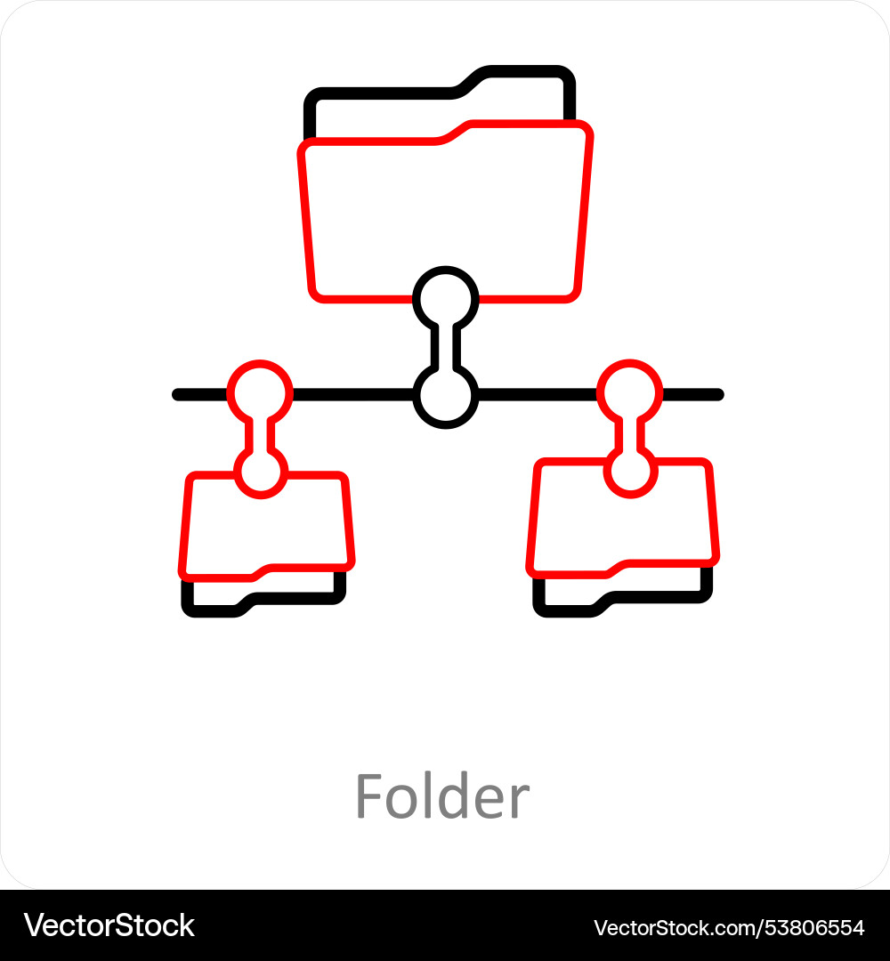 Folder and document icon concept Vector Image