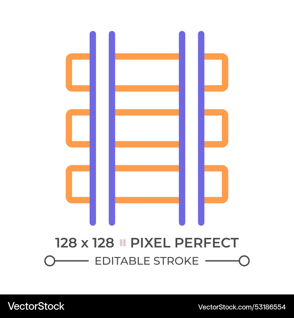 Rails two color line icon Rails two color line icon vector image