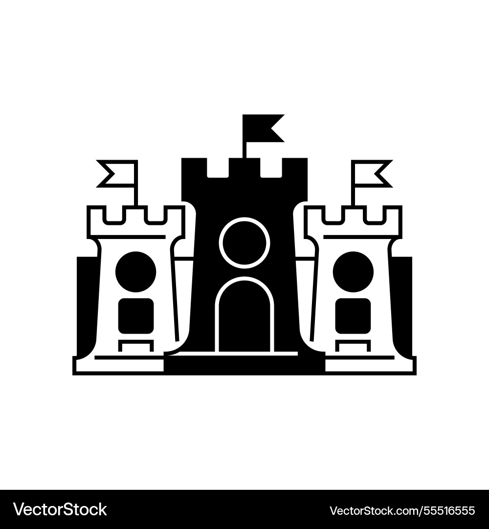 Fortress Glyph Symbol lineare Stil Zeichen für mobile Fortress Glyph Symbol lineare Stil Zeichen für mobile vektorbild