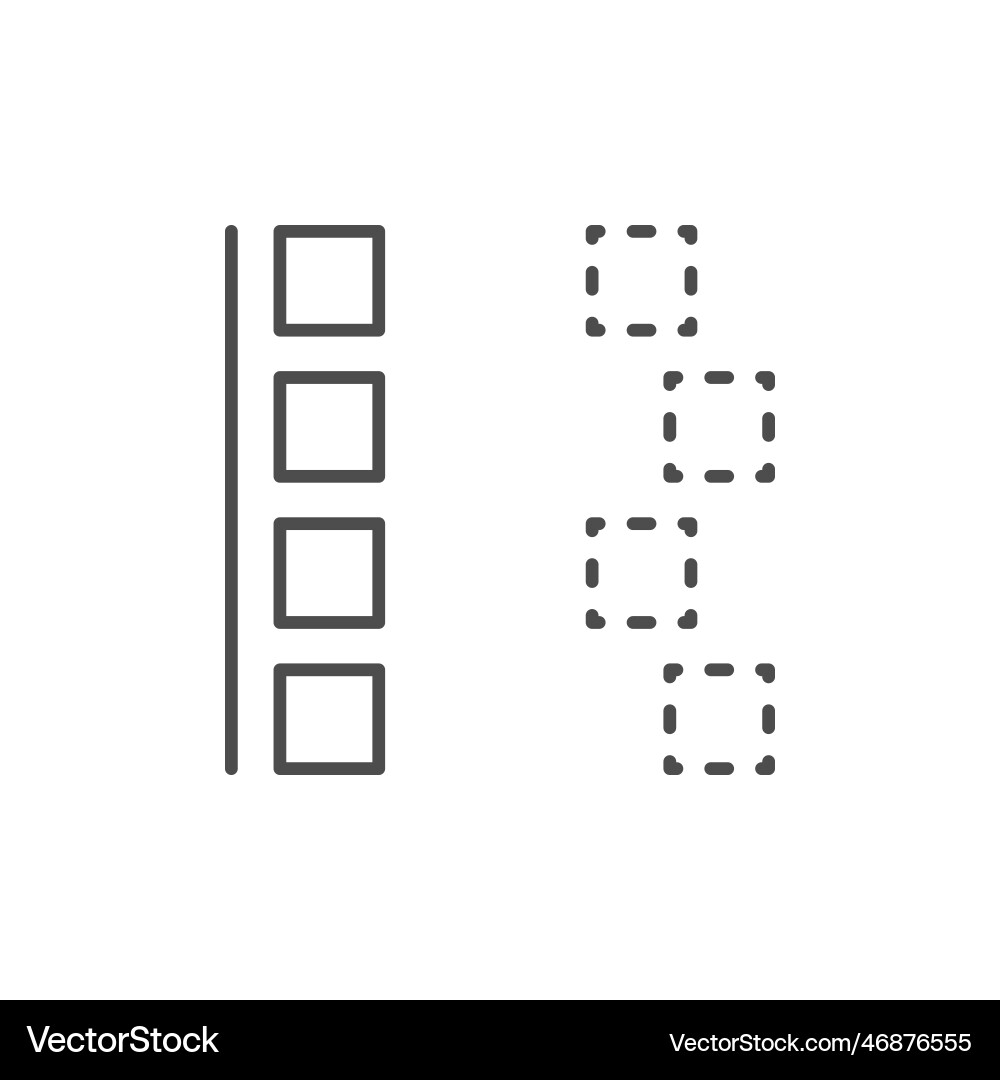 Left side alignment line icon Left side alignment line icon vector image