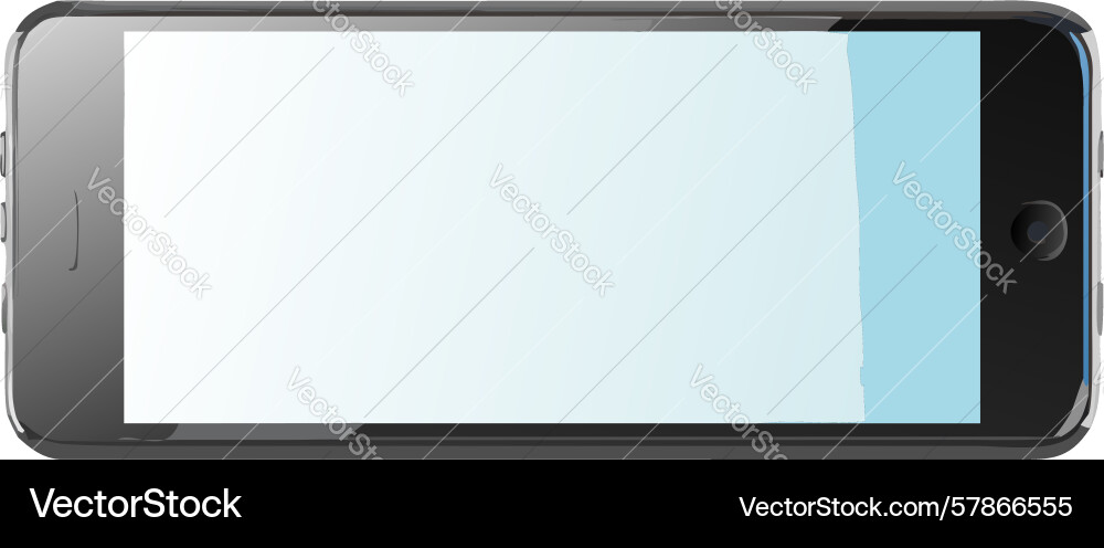 White horizontal smartphone with empty display Vector Image