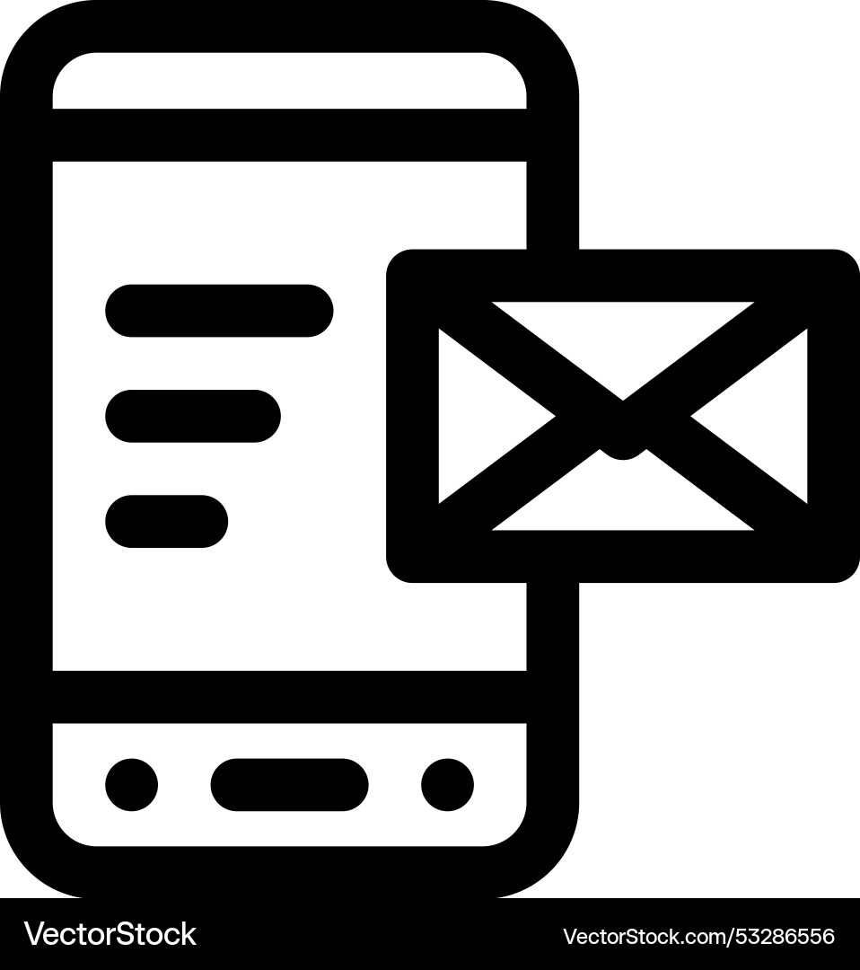 Emails icon thin linear style design isolated Emails icon thin linear style design isolated vector image