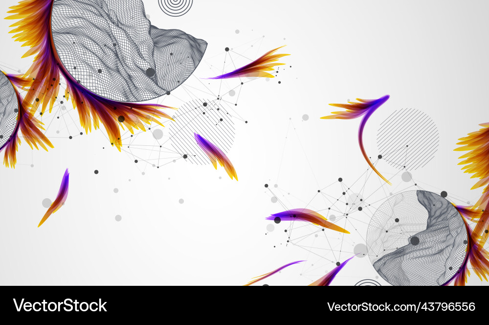 Modern Abstract Wireframe Background vector image