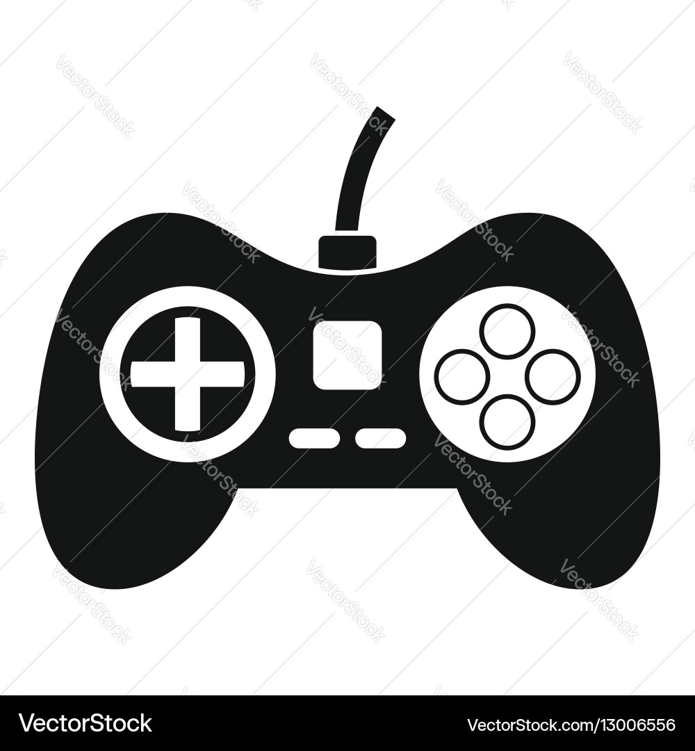 Video game console controller icon simple style vector image