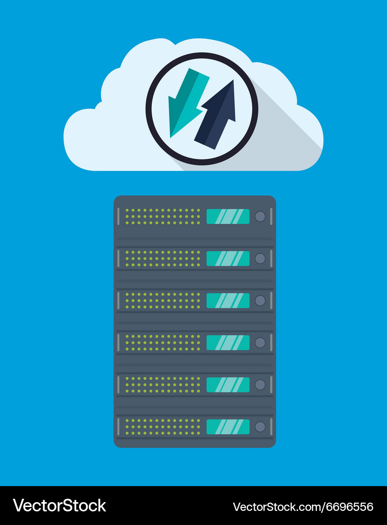 Web hosting and cloud computing Vector Image