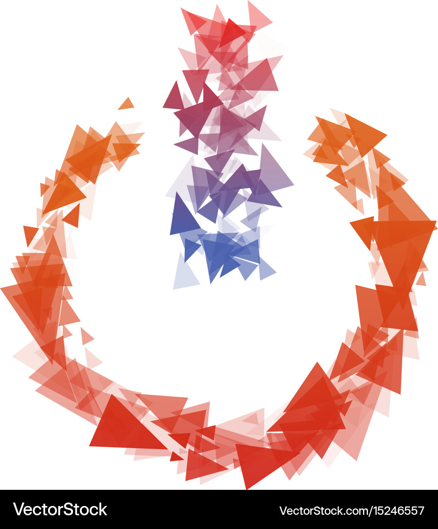 An unusual icon of the power button triangle Vector Image