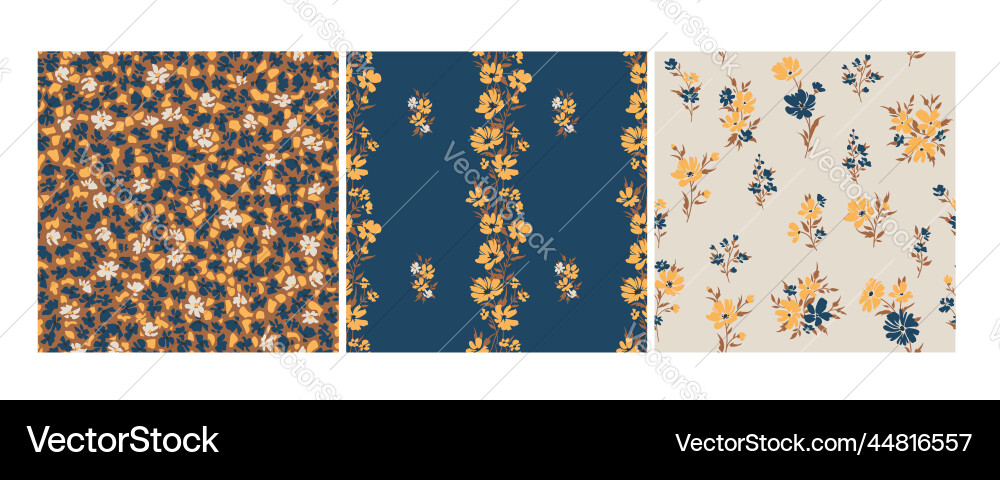 Design of spring print with flowers for textile vector image