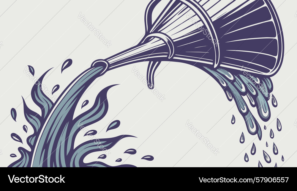 Flowing liquid funnel abstract form dynamic Vector Image