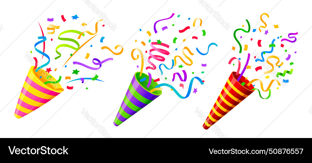 Holiday Firecracker Cones Royalty Free Vector Image