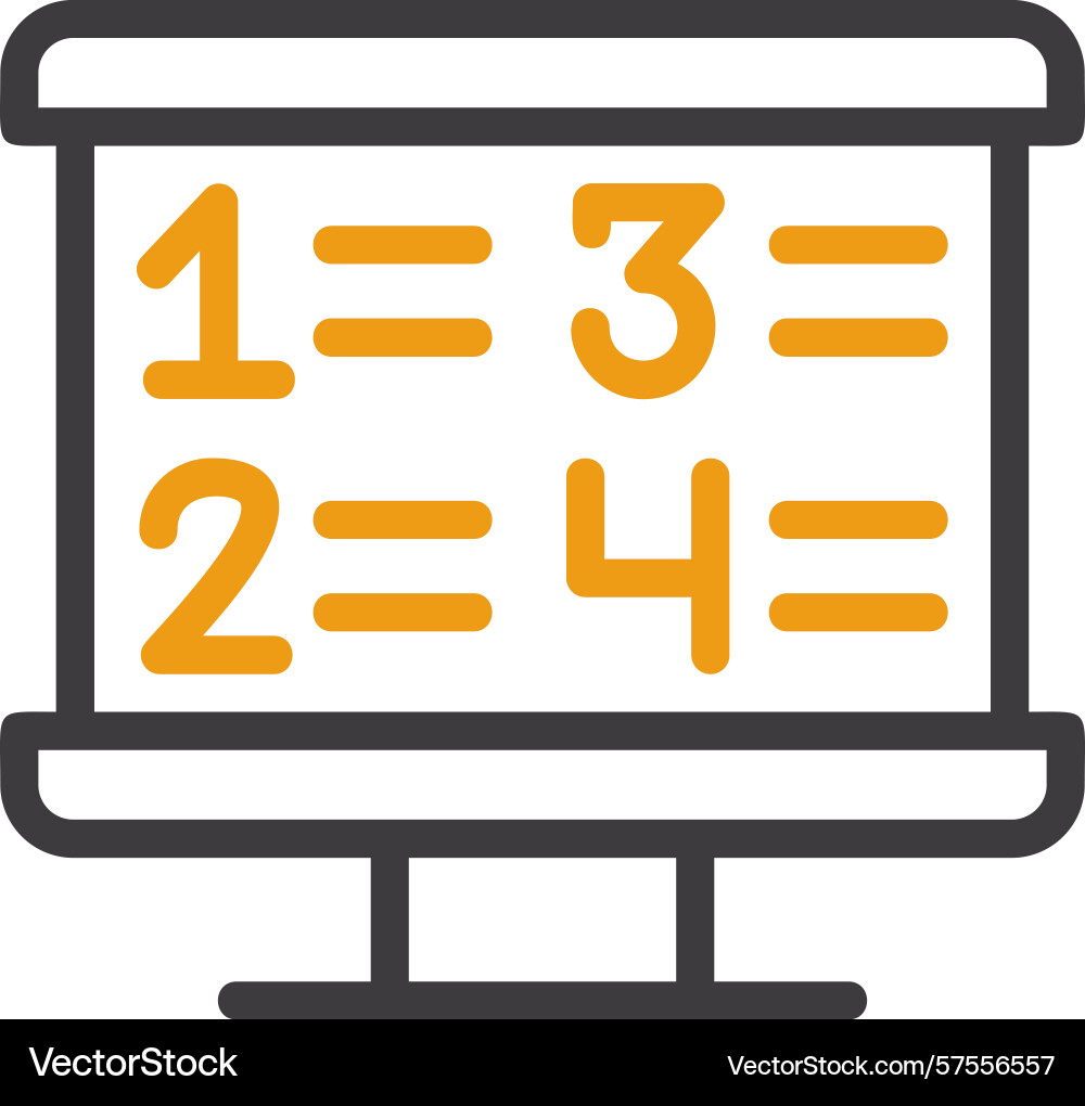 Numbered list two color icon Vector Image
