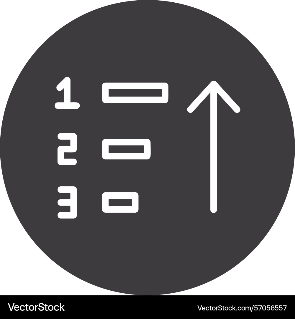 Priority line circle style icon design vector image