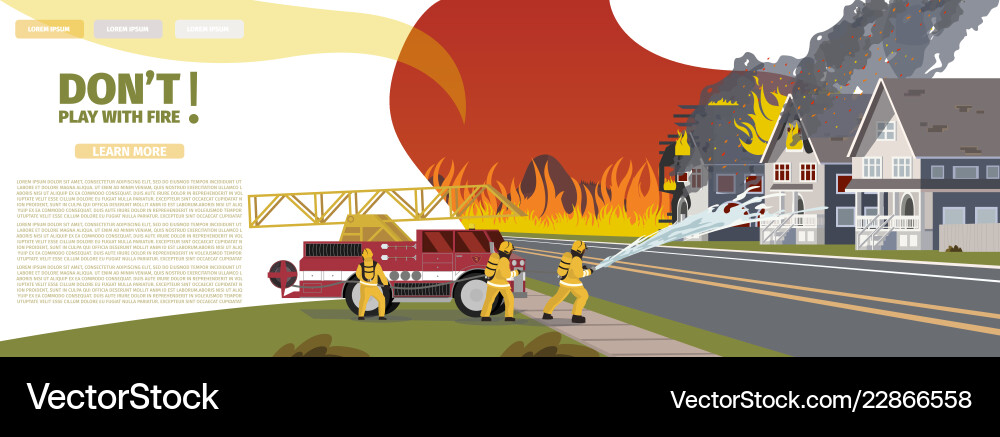 Fire Extinguishment - Safety Banner Vector Image