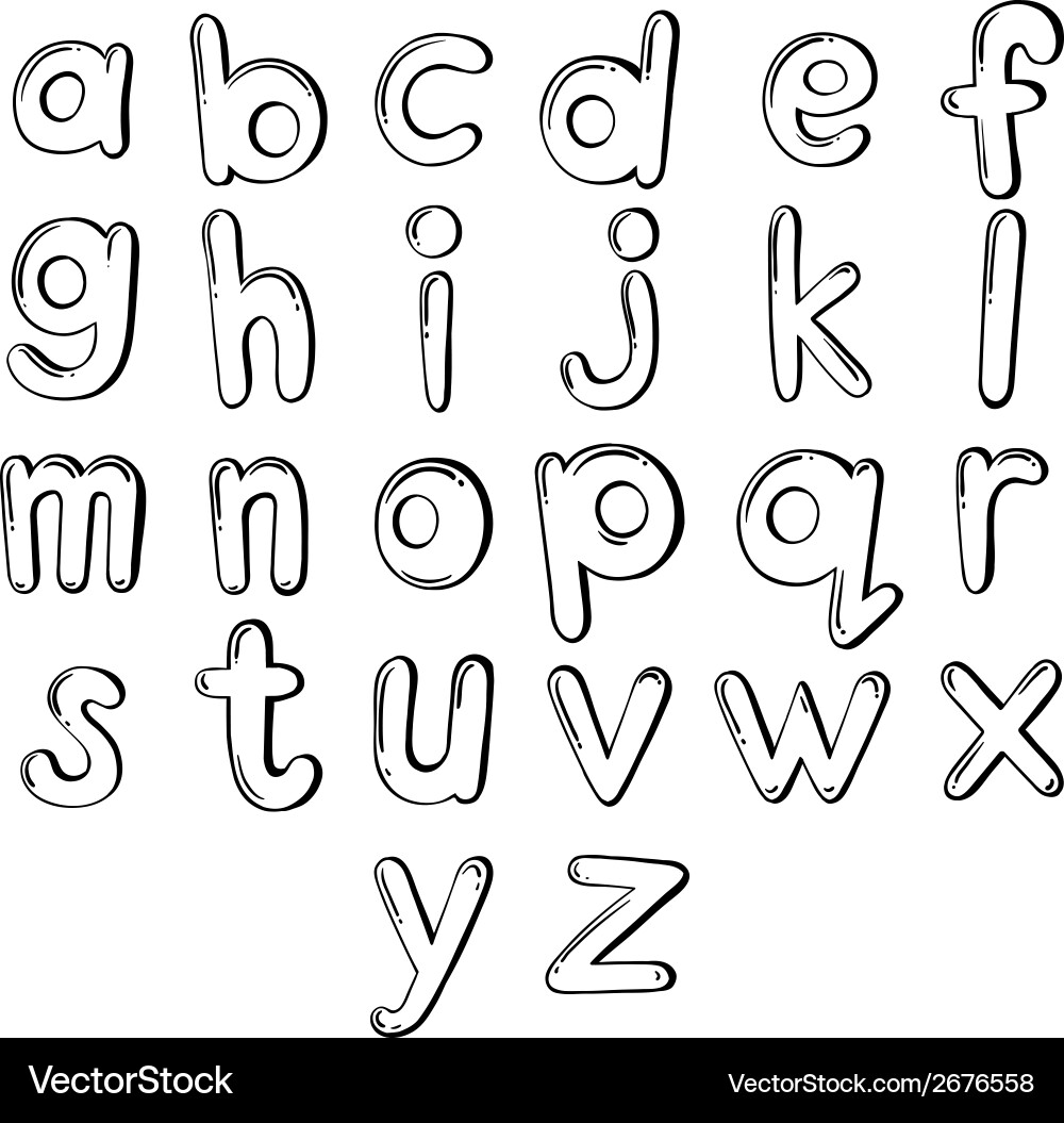 Letters of the alphabet Vector Image