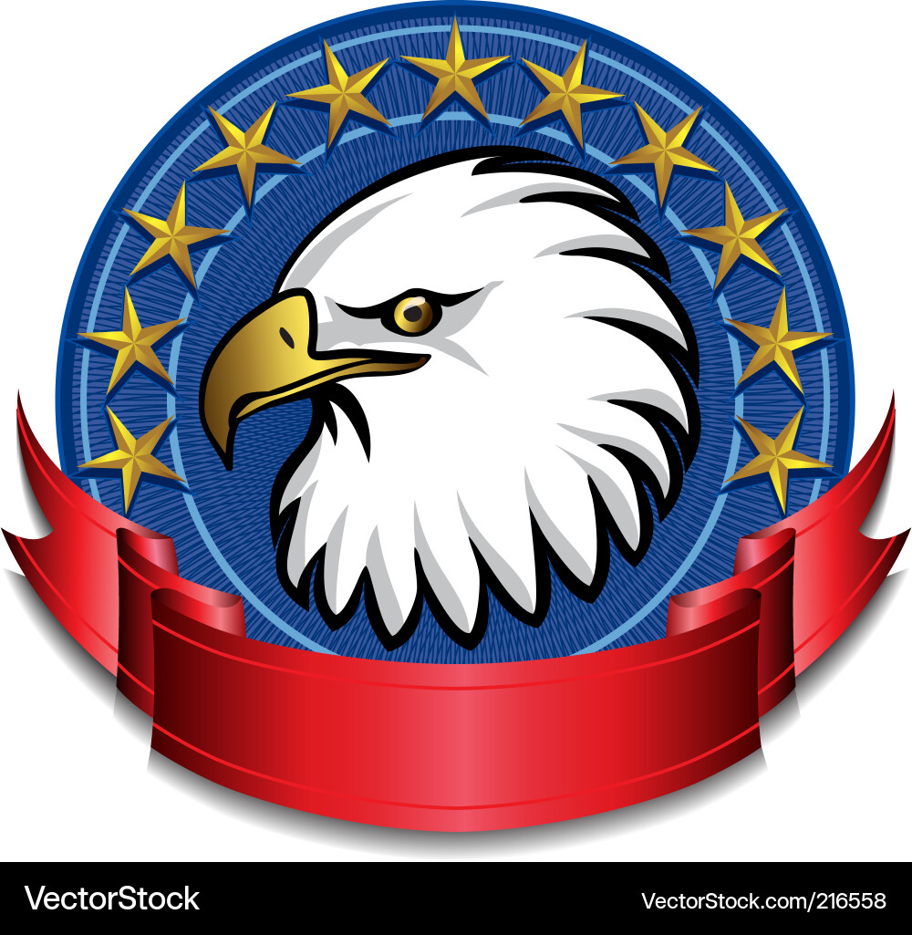 Patriotic Eagle Banner – Royalty-Free Vector | VectorStock, image size:1000x1025