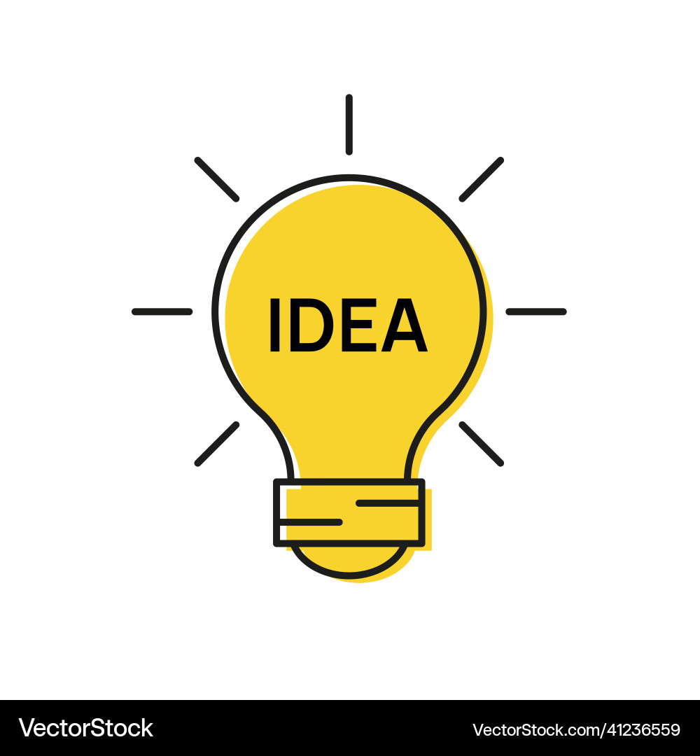 Background with light bulb Royalty Free Vector Image