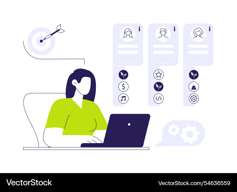 Customer profiling abstract concept Customer profiling abstract concept vector image