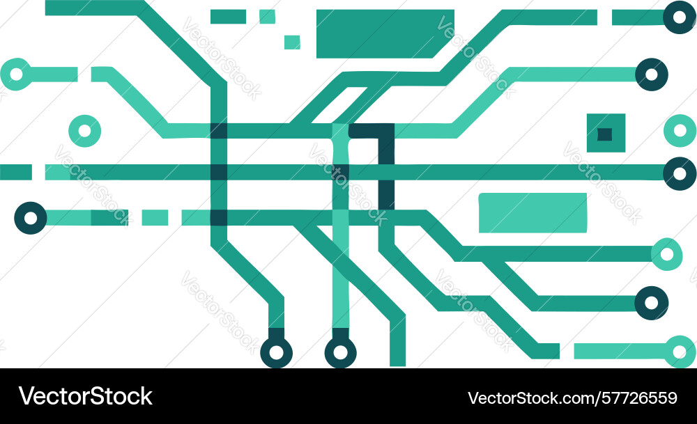 Gradient circuit board design futuristic vector image