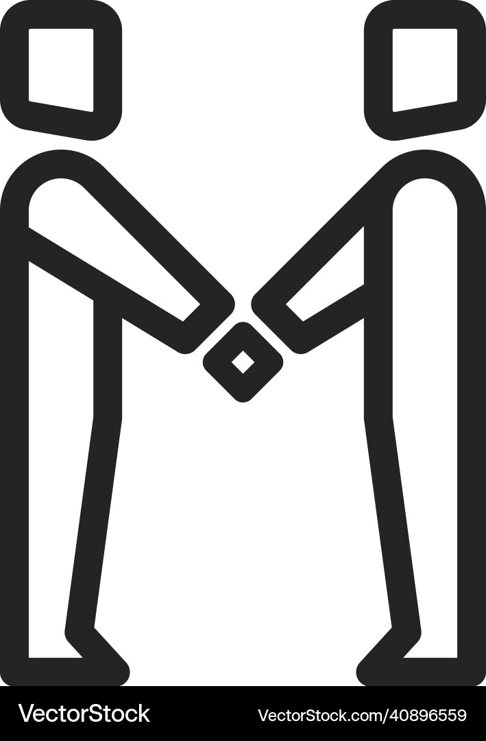 Men handshaking icon agreement symbol Men handshaking icon agreement symbol Vector Image