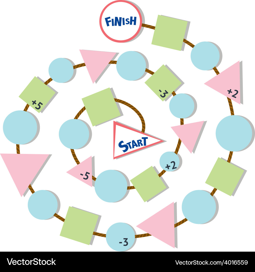 Simple Board Game Template vector image