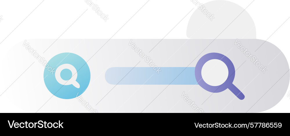 Simple gradient search bar icon design generative vector image
