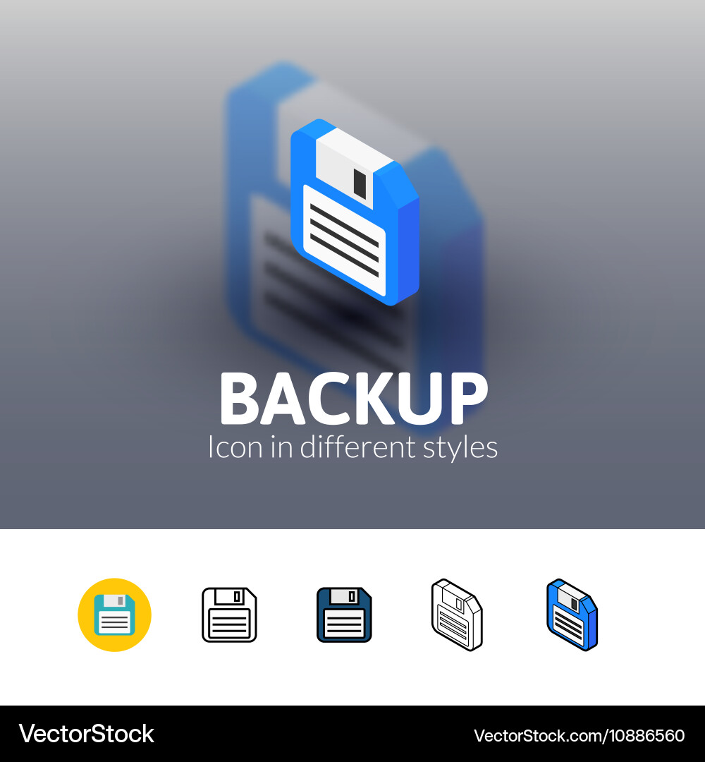 Backup icon in different style vector image
