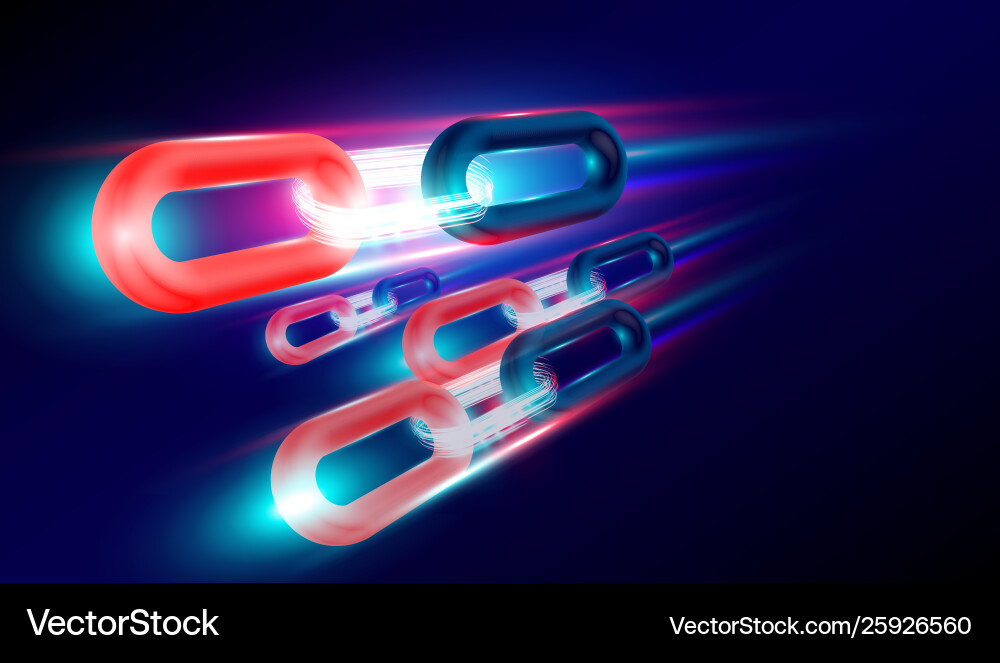 Blockchain technology with 3d rendering concept Blockchain technology with 3d rendering concept vector image