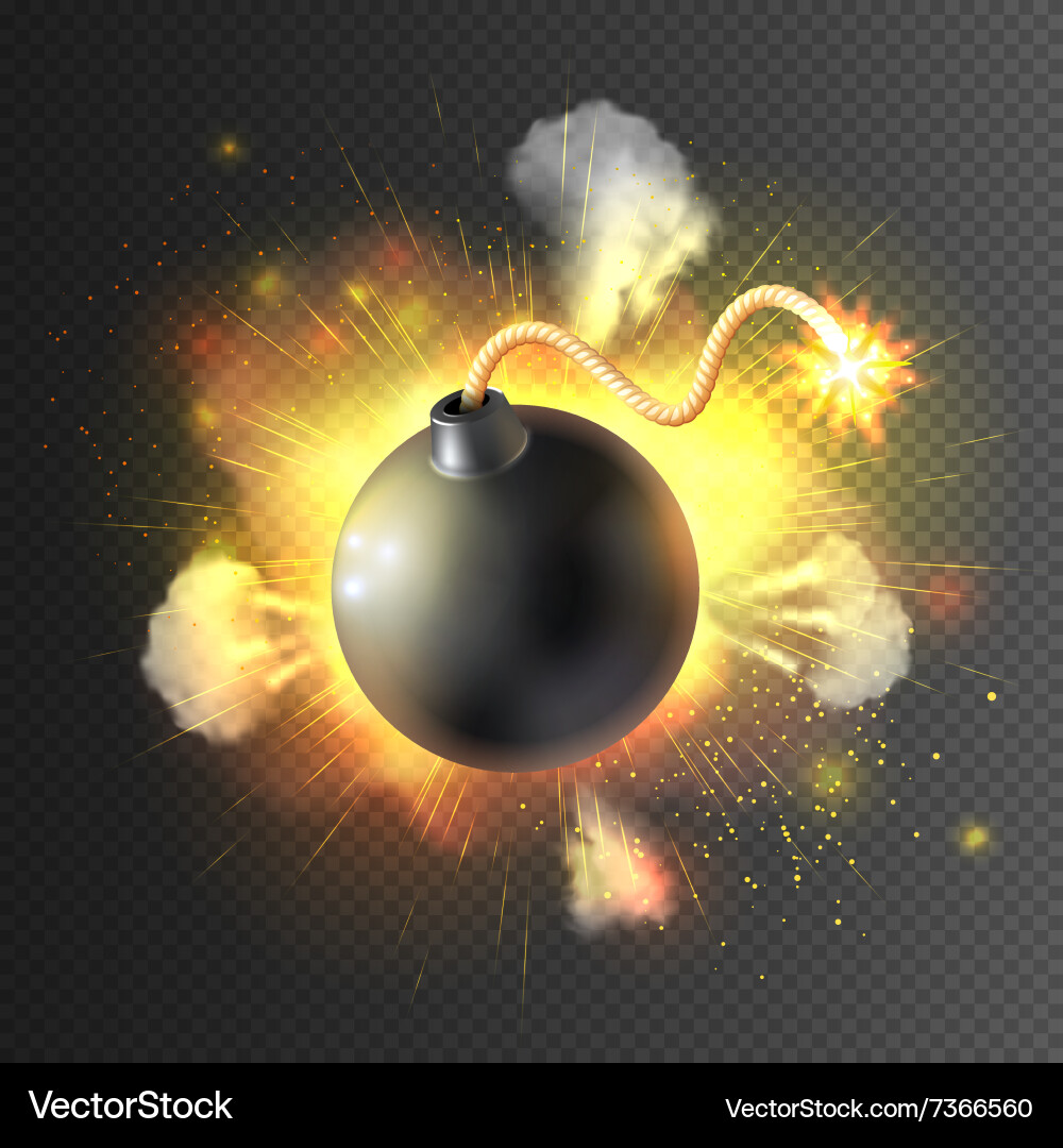 Exploding Bomb - Festive Burst vector image