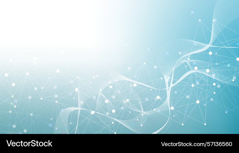 Geometric abstract background with connected line Vector Image