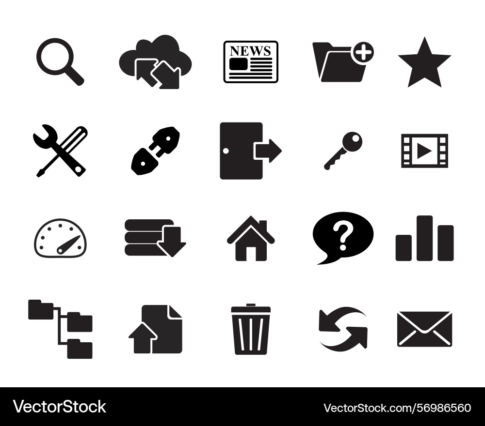 Hosting web document meter key movie home Hosting web document meter key movie home vector image