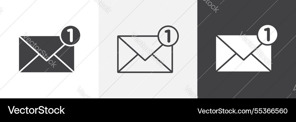 Inbox icons collection graphic designs for ui Vector Image