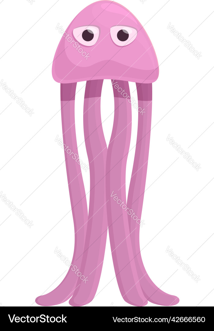 Pink alien icon cartoon space ufo Pink alien icon cartoon space ufo vector image