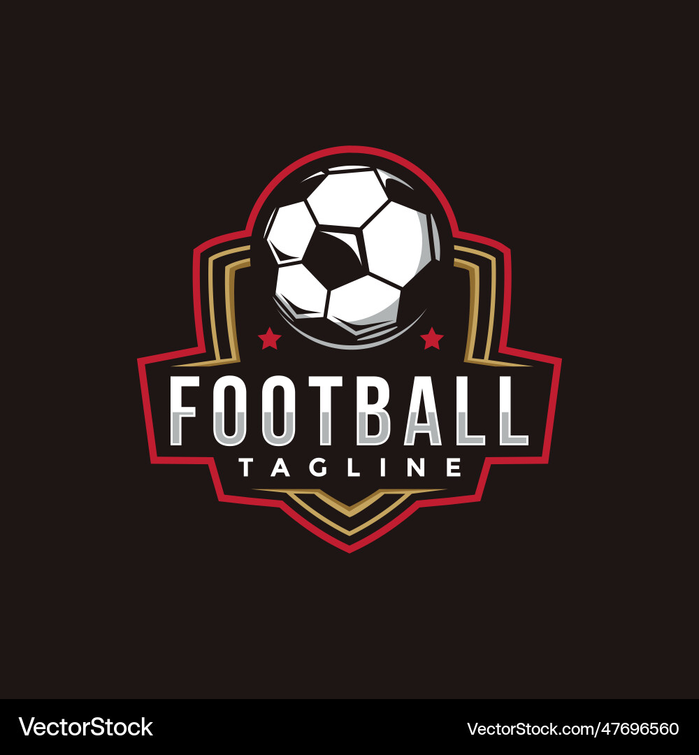 Shield emblem badge seal football soccer logo Shield emblem badge seal football soccer logo vector image