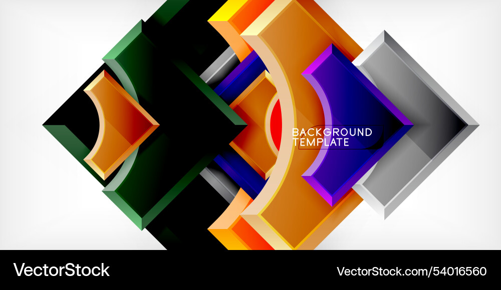 Square arrow shapes with round elements Square arrow shapes with round elements Vector Image